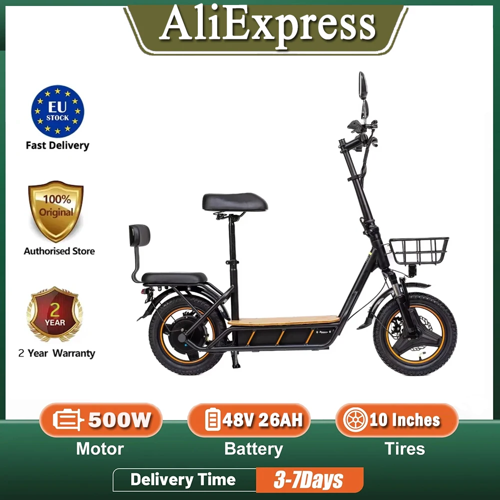 KuKirin C1 Pro adulte Scooter électrique avec siège 14 "pneu 500W moteur 48V 26Ah batterie 45km vitesse maximale moto électrique