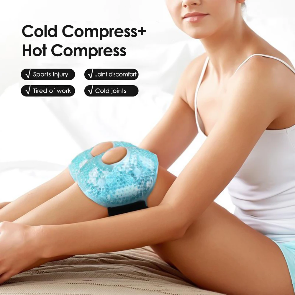 

Reusable Knee Support Gel Ice Pack for Sports Injuries Flexible Knee Surgery Pack for Pain Relief Cold Hot Compress Therapy Wrap