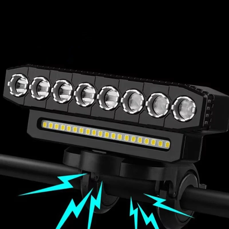 AliExpress NONE Bicycle Lighting Bells USB Rechargeable Bike LED Light Horn MTB Bicycle Head Lights MTB Road Cycling Bike Front Lamp for Bicycle