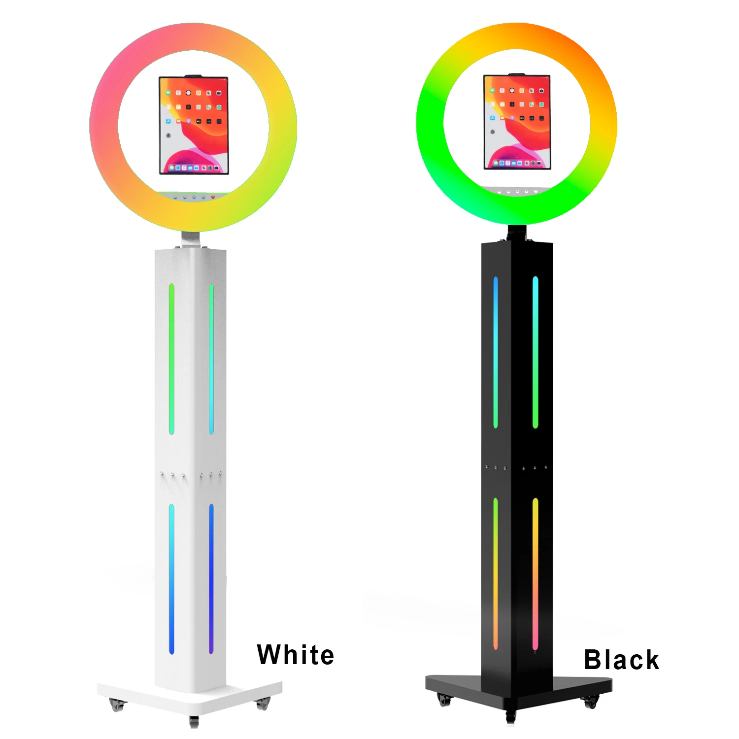 GO360BOOTH A4 Ipad Photo Booth Shell Selfie Photobooth Machine -Triangle-APP Controls RGB Lights