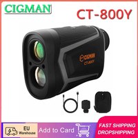 Cigman Ct-800Y 800m Golf Rangefinder with 6X Magnification Flag Pole Locking Vibration Magnetic Strap USB Rechargeable
