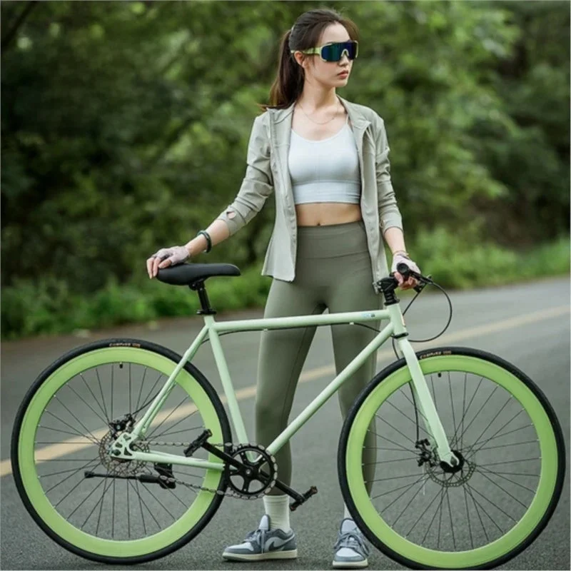 AliExpress smvp FJ High Carbon Steel Frame Painted Body Dead Fly Road Bike Adult Adolescent Single Speed Ultra Light 700C Flat Handle City Bike