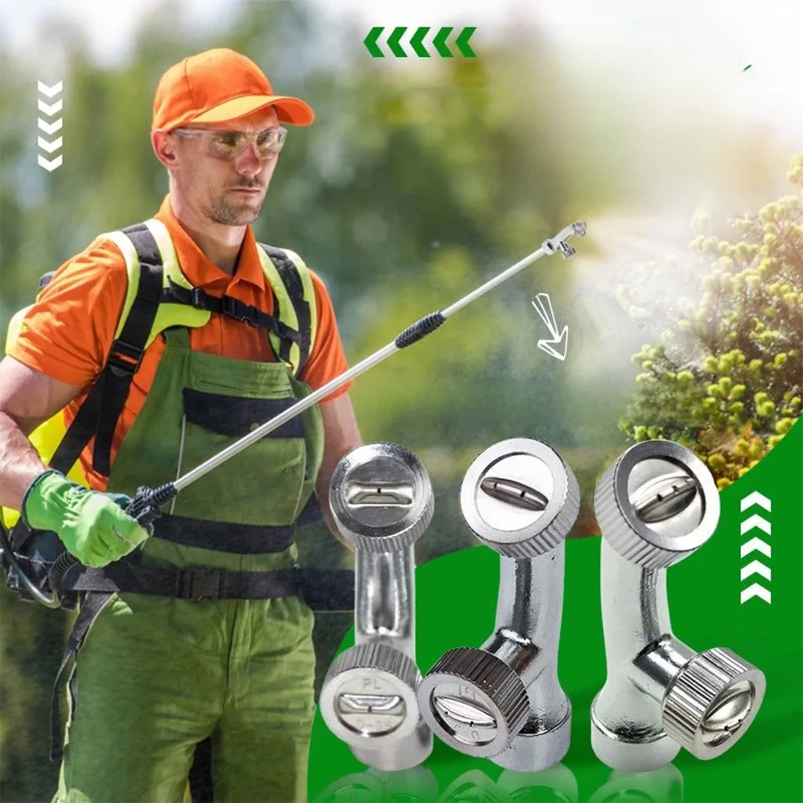 Buse de pulvérisation d'atomisation agricole, tête de buse simple/Double/trois trous, Irrigation de pelouse de jardin, arroseur de pulvérisation de pesticides