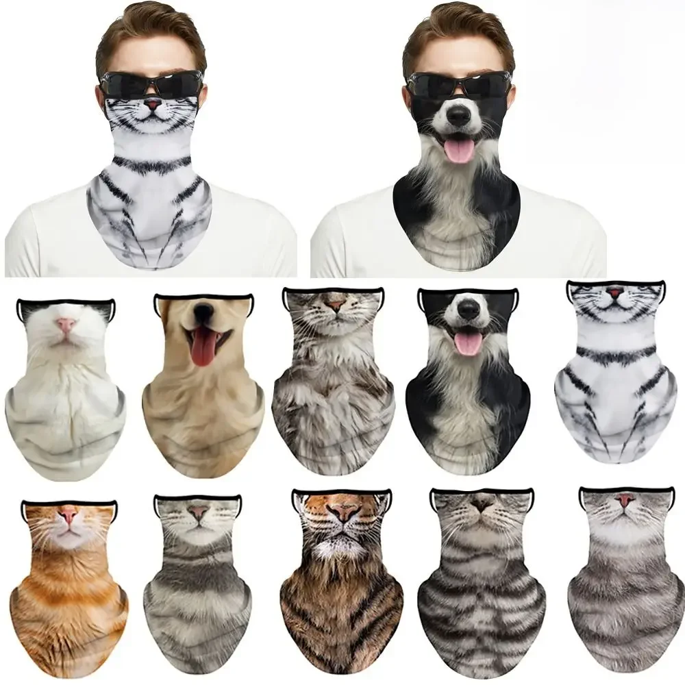 AliExpress HULEQQI Summer lce Silk Breathable Bandana Cycling Running Scarf Riding Hiking Sports 3D Animal Face Mask