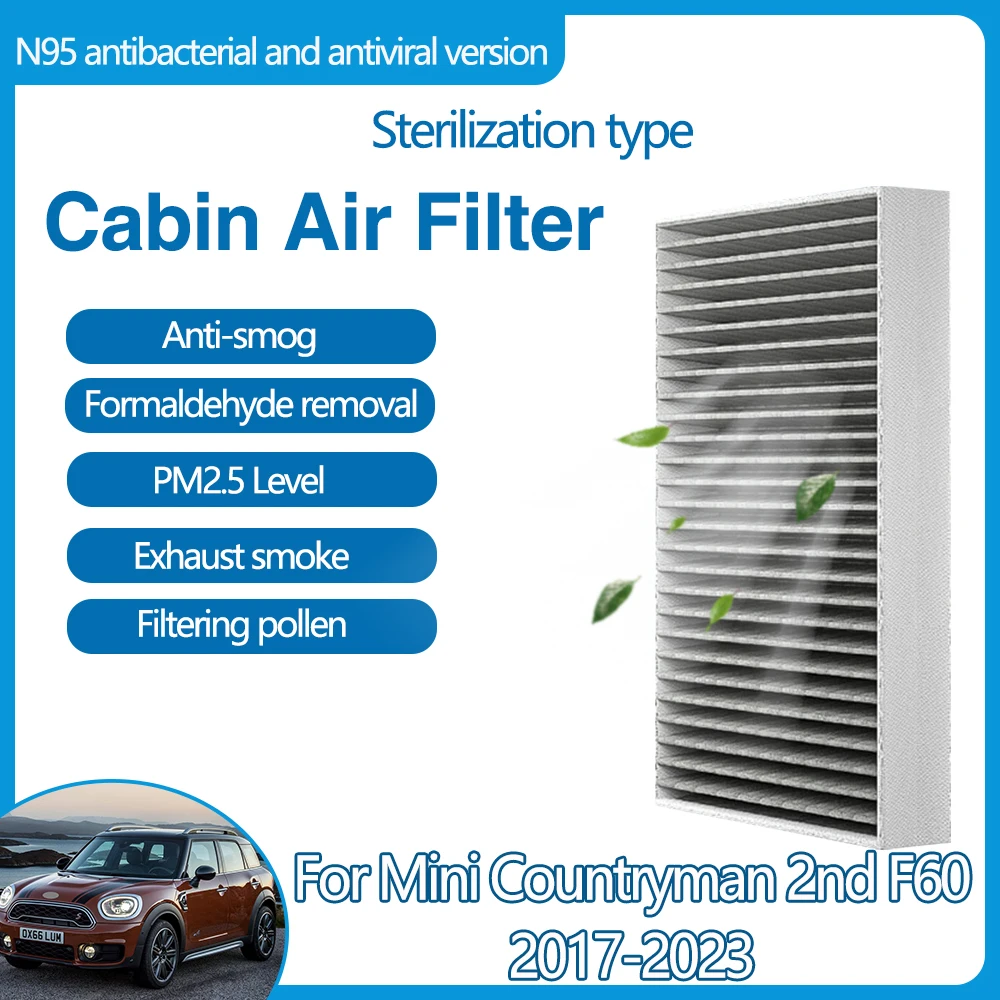 For Mini Countryman 2nd F60 2017~2023 2018 2019 64119321875 64116823726 Car Accessories Activated Carbon Built-in Cabin Filter