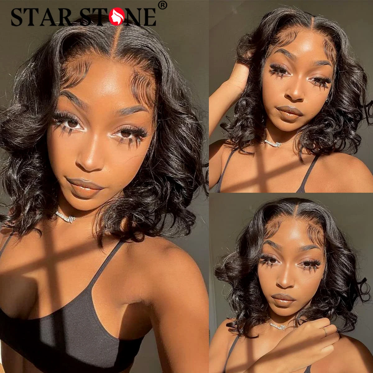 

Brazilian Lace Front Body Wave Short Bob Wig 13x4 Lace Frontal Human Hair Wigs for Women Pre Plucked 4x4 Closure Wig Remy Hair