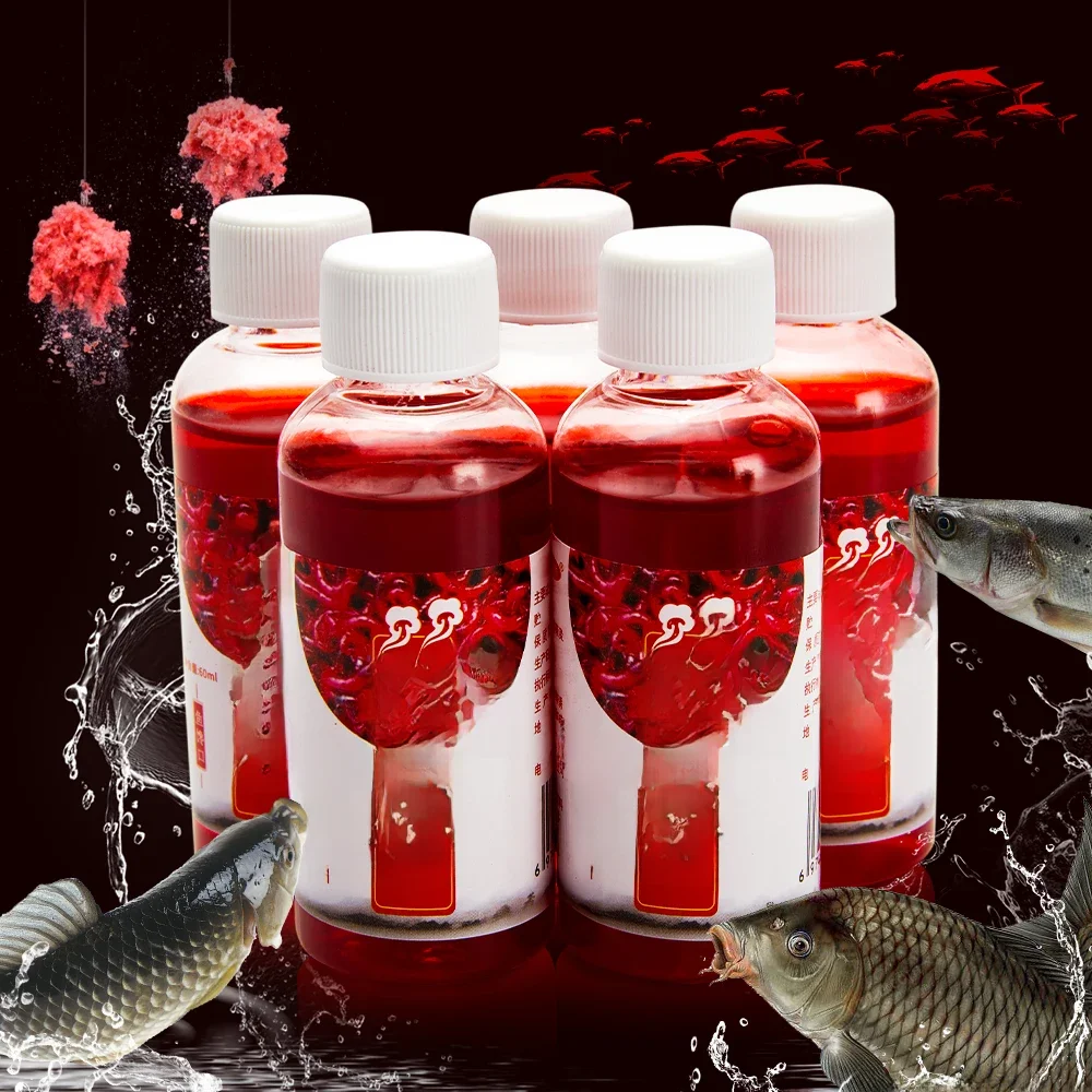 60 ml Süßwasserfisch, rote Wurmflüssigkeit, starker Fischlockstoff, konzentrierter Fischköder,