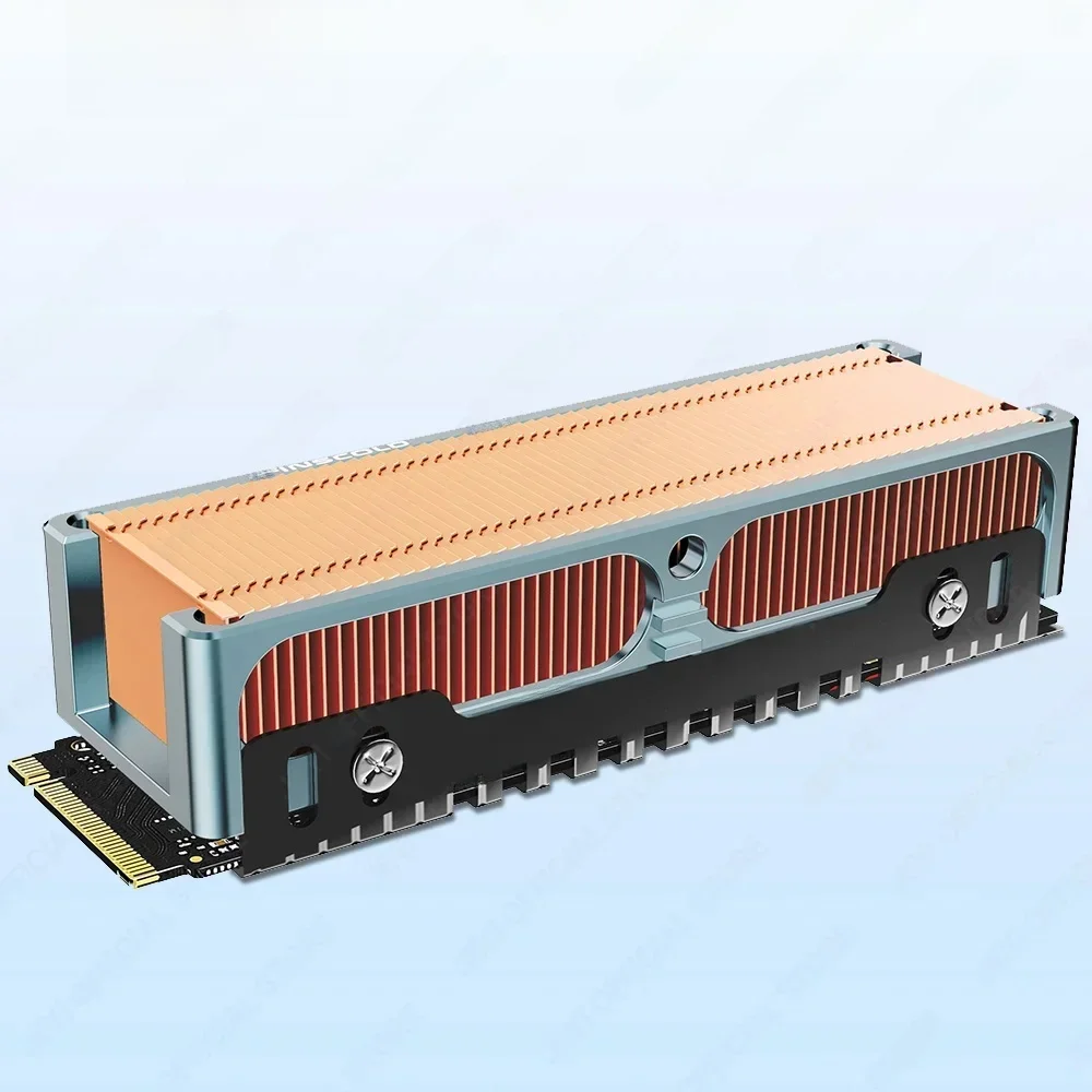 JEYI M.2 2280 SSD High Performance Heatsink, Copper Fins with Aluminum Frame Passive Heat Sinks - 50pcs Fins Cold - 401 W/mk