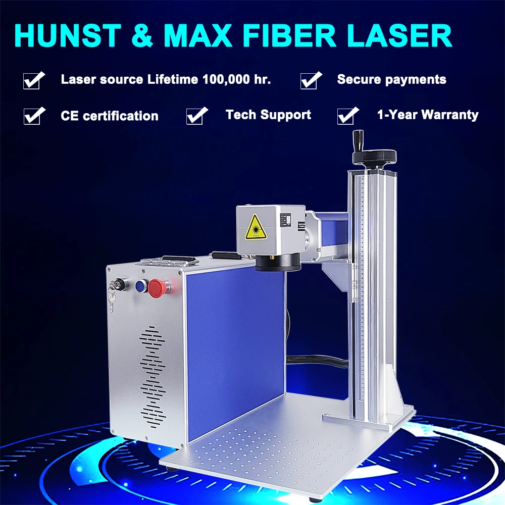 DIGRAY 30W Fiber Laser Marking Machine MAX & Hunst Fiber Laser Source for Marking Gold, Silver, Aluminum, Copper, Iron Engraving