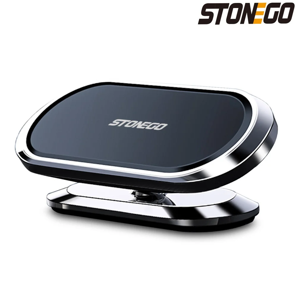 STONEGO Metal Magnetic Phone Holder 360 Rotating Car Phone Holder Stand Zinc Alloy Magnet Car Support Mount Cell Phone holder