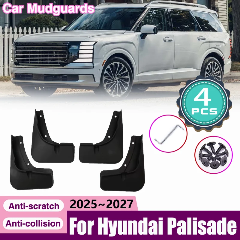 4x واقيات الطين للسيارة اللوحات الطينية لشركة Hyundai Palisade XRT الخط 2025 2026 2027 واقيات الطين واقيات الطين ملحقات واقيات الطين