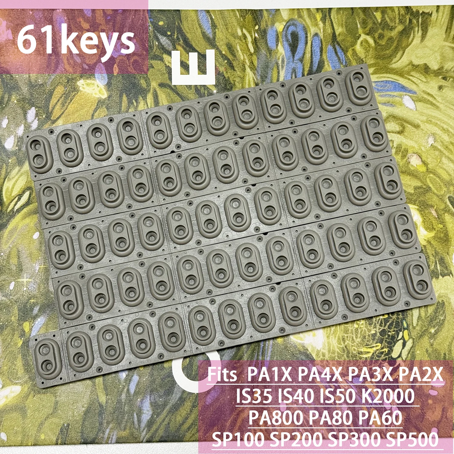 Fits Korg PA1X PA4X PA3X PA2X IS35 IS40 IS50 Kurzweil K2000 PA800 PA80 PA60 Korg SP100 SP200 SP300 500 Key Contact Rubber Strip