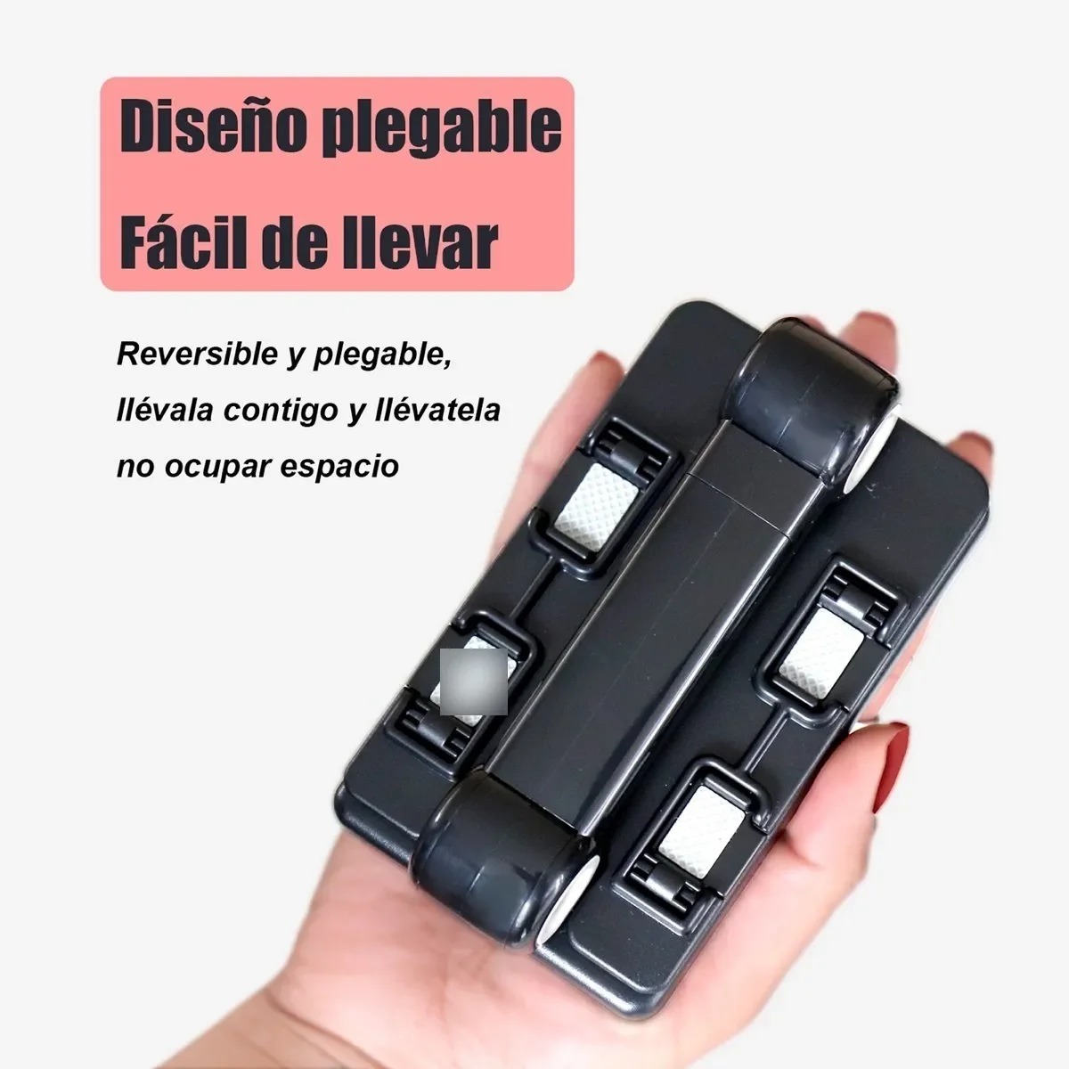 حامل مكتبي للهاتف الخلوي قابل للطي وقابل للتعديل، مختبر أسود.