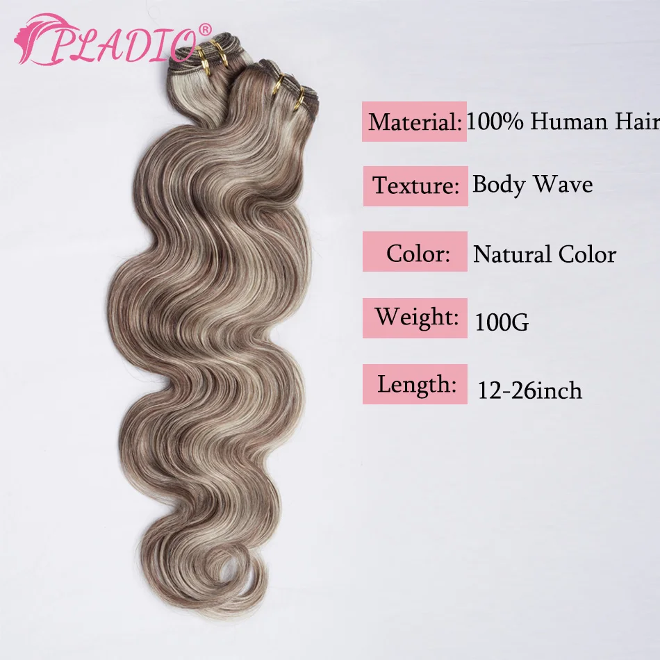 Human Hair Weft Extensions Brazilian Remy  Hair Bundles Sew In Weft Extensions Balayage Human  Hair Double Weft  Natural Color