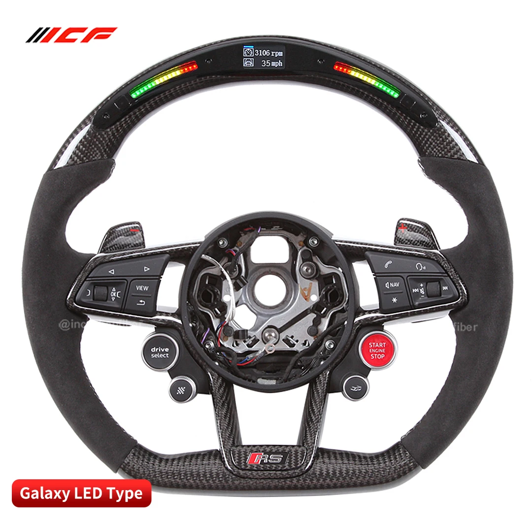 Carbon Fiber Customized LED Steering Wheel for Audi  A1 A2 A3 A4 A5 A6 A7 S3 RS3 S4 RS4 S5 RS5 S6 RS6 TT TTRS R8