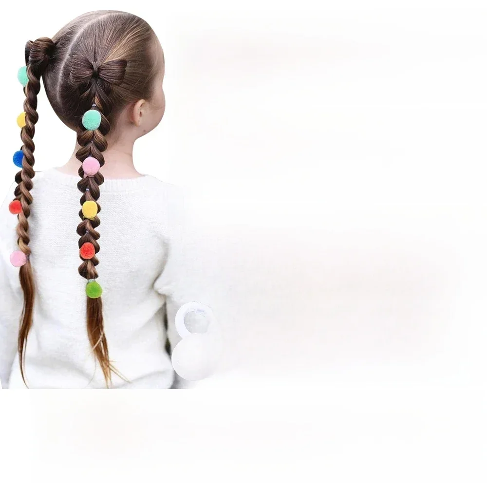 10/20szt Słodkie kolorowe elastyczne opaski do włosów Pluszowa gumka do włosów dla dziewczynek Scrunchie Opaski do włosów Klips Akcesoria do włosów dla dzieci — zdjęcie 2