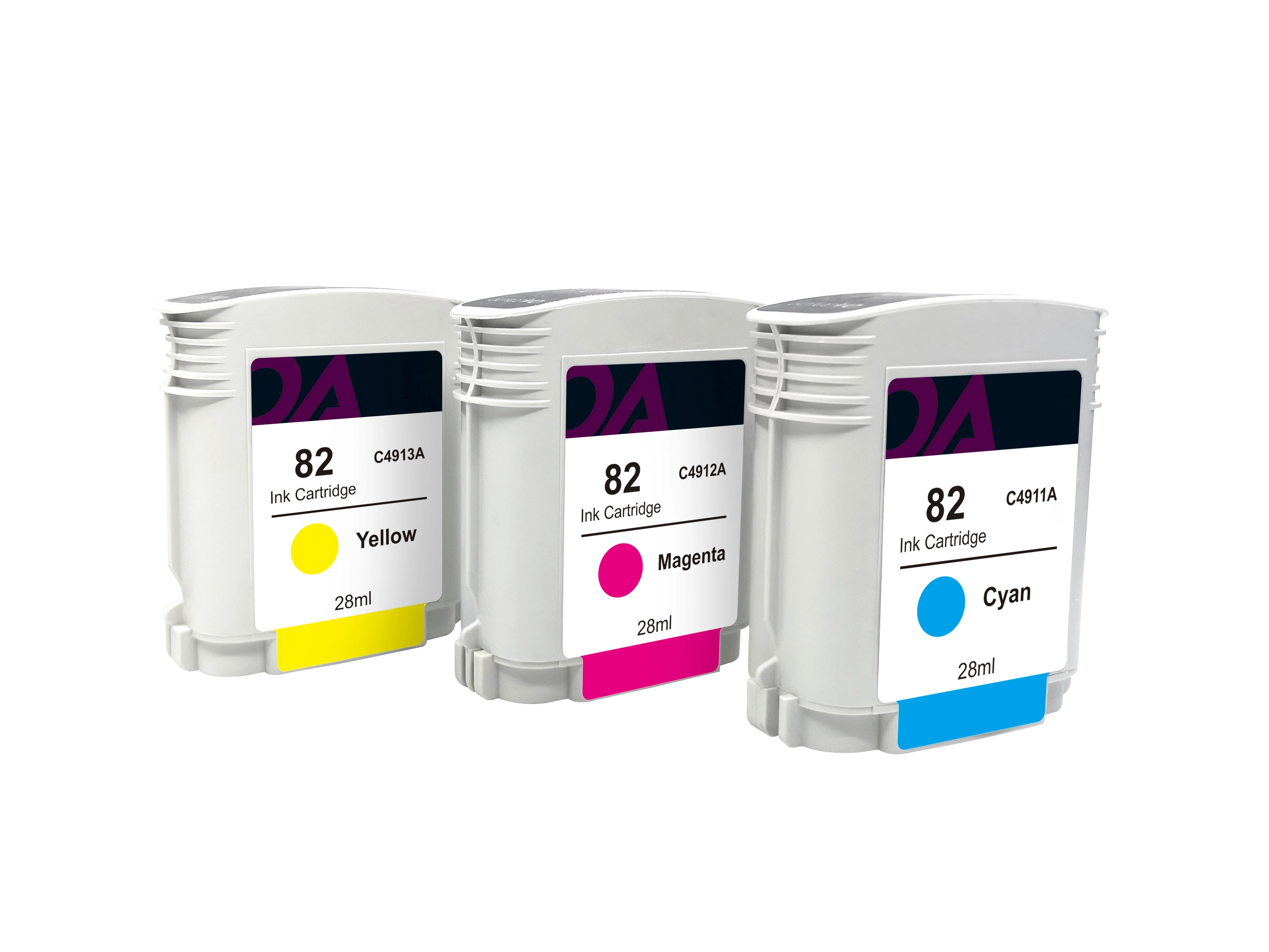 [1x HP82 Inkjet] 정품 재생 잉크 카트리지, CH565A, C4911A, C4912A, C4913A, HP 500PS, CC800PS, 815mfp, 820mfp