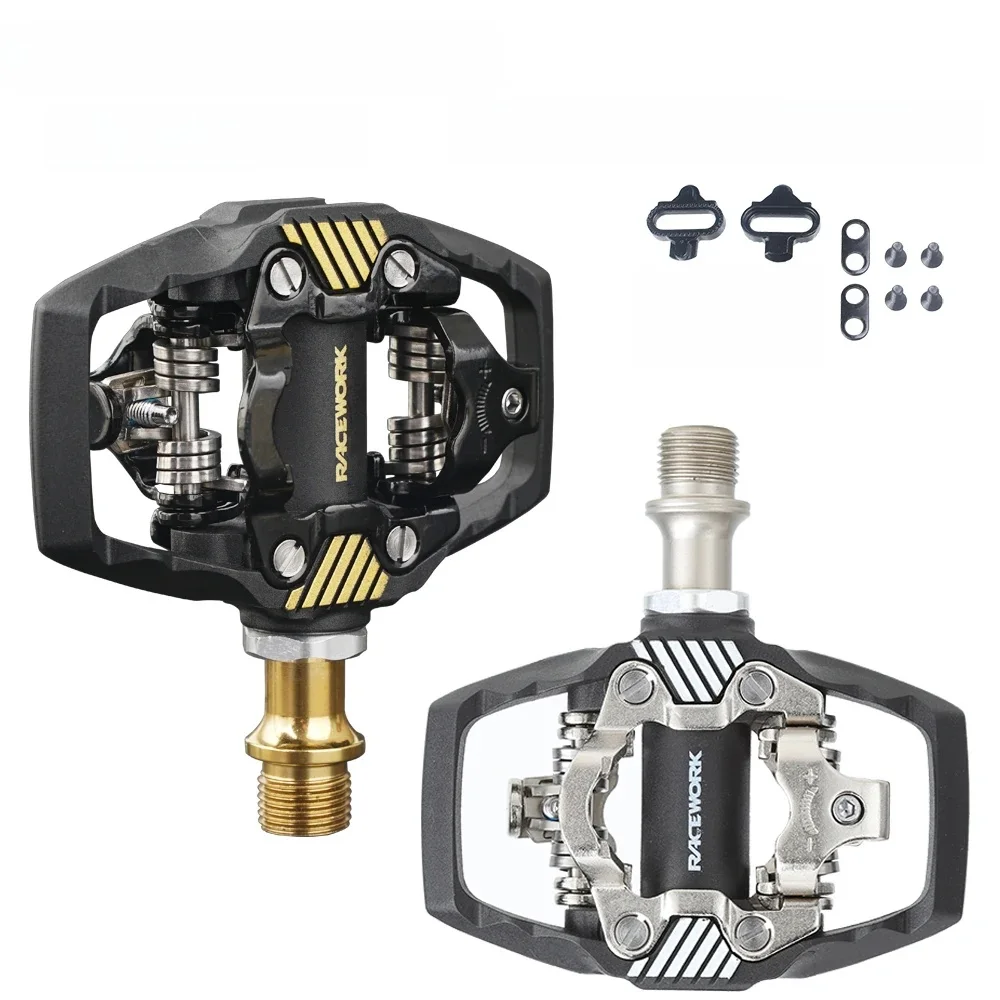 AliExpress NONE RACEWORK MTB Bike Lock Pedal For Shimano SPD System Nylon Body + Chrome Molybdenum Steel Core Double-sided Locking Footrest