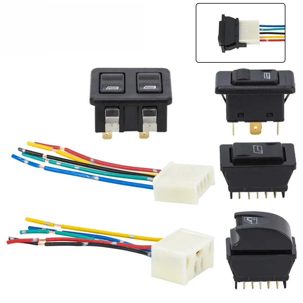 Interrupteur universel de lève-vitre électrique de voiture, contrôle de contrôleur de lève-vitre, 5 broches DC 12V 20A, accessoires de commutateur de lève-vitre