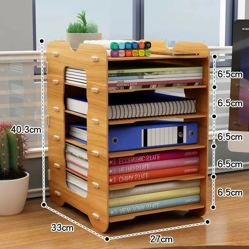 Estante de escritorio de oficina, carpeta de escritorio, caja de organización, organizador de papelería