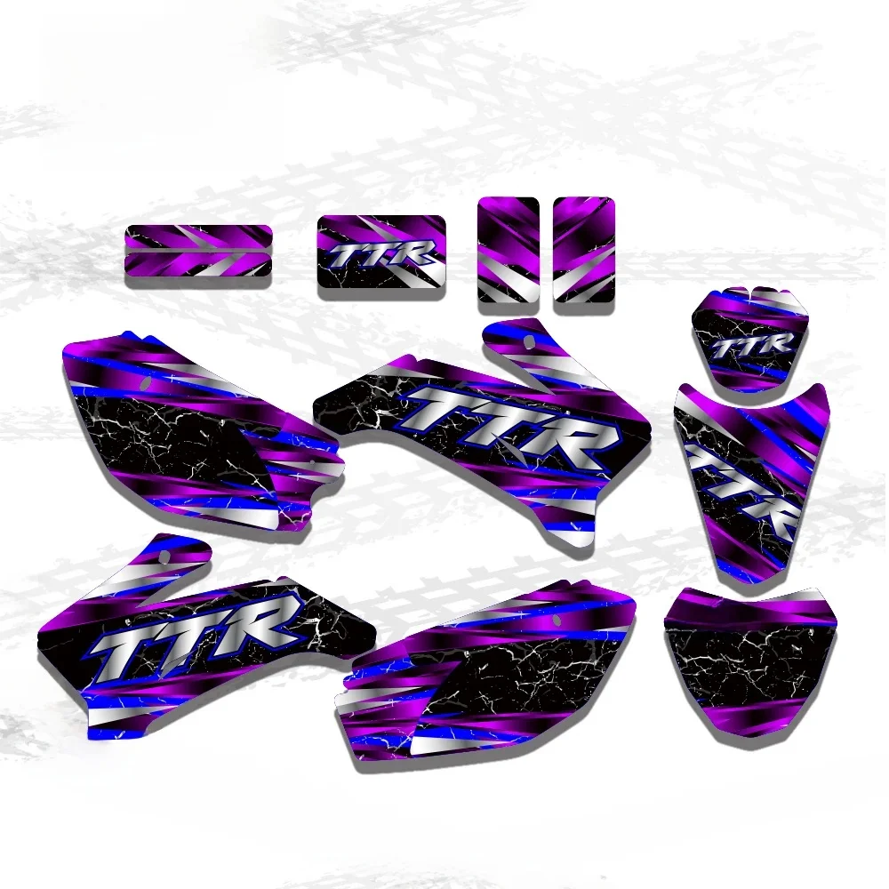 AliExpress TMT For Yamaha TTR110 TTR 110 All Years Motorcycle Fairing Graphics Background Decals Sticker Kit Customize Dirt Bike Decoration
