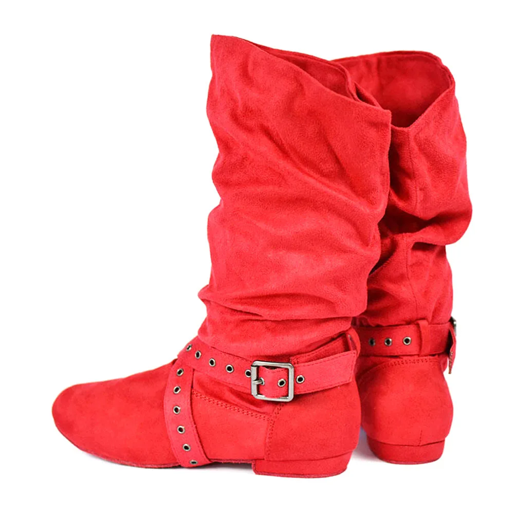 Botas de baile latino con suela de gamuza para mujer, zapatos de Salsa, zapatos largos de línea de calentamiento, botas de baile oscilantes de la costa oeste