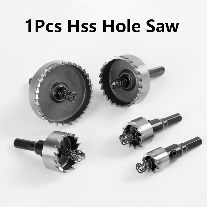 1Pcs Hss Hole Saw 12mm-80mm Opening Device  Drill Bit For Iron Stainless Steel Metal Alloy Drilling Thin Plate Cobalt Cutter