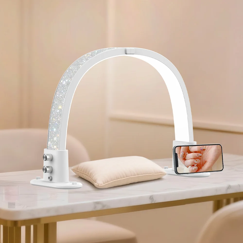 Мини-луна, заполняющий светильник для ногтей, красота ресниц, ручное освещение, рабочая лампа, трехцветная регулируемая лампа для защиты глаз, специальная красота