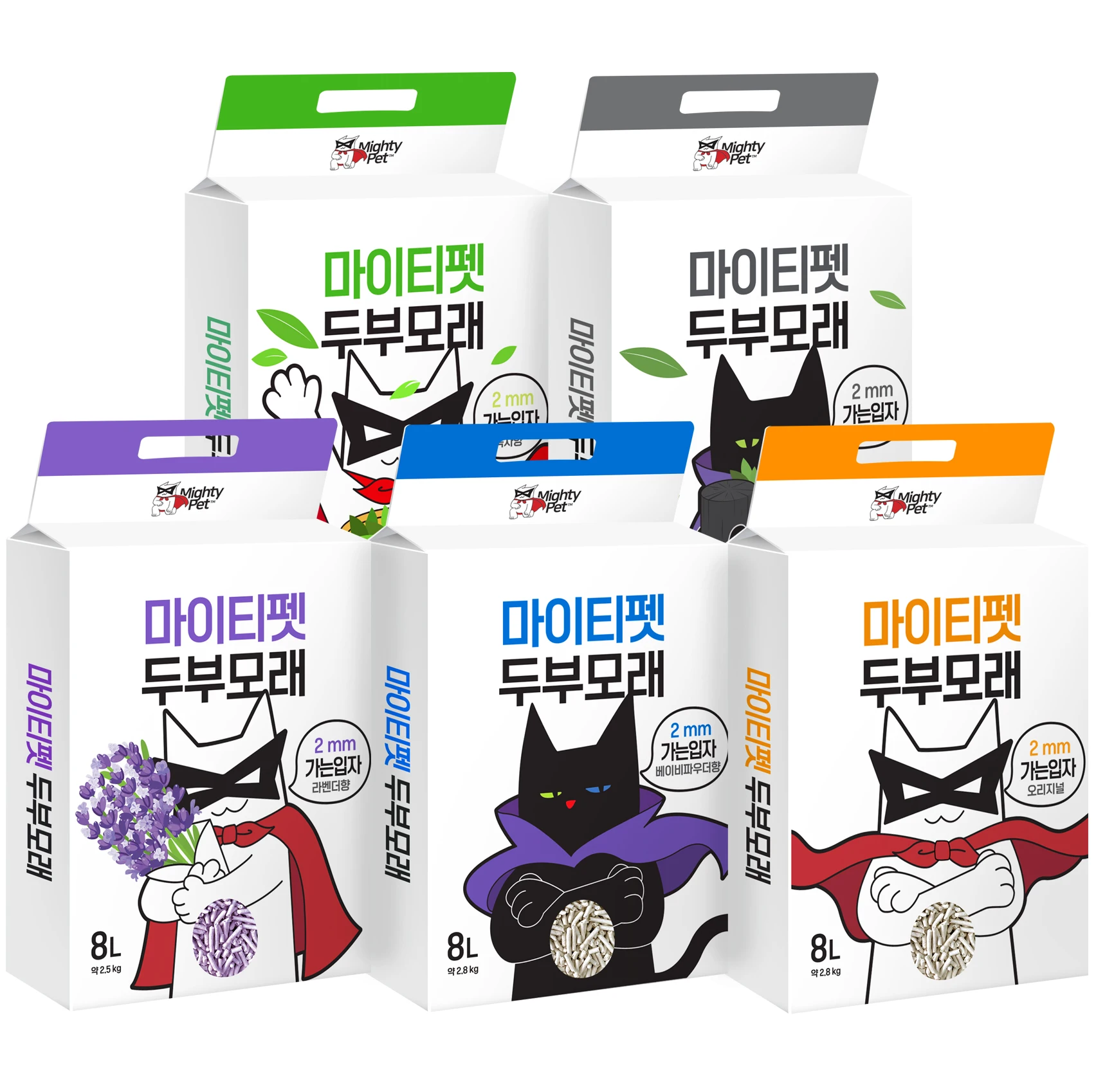 [مُعاد تخزينها] مايتي بيت سعة كبيرة لفضلات التوفو والقطط خالية من الغبار رمل القطط 7 لتر × 5 عبوات مجموعة 12.5 كجم تغليف مضغوط