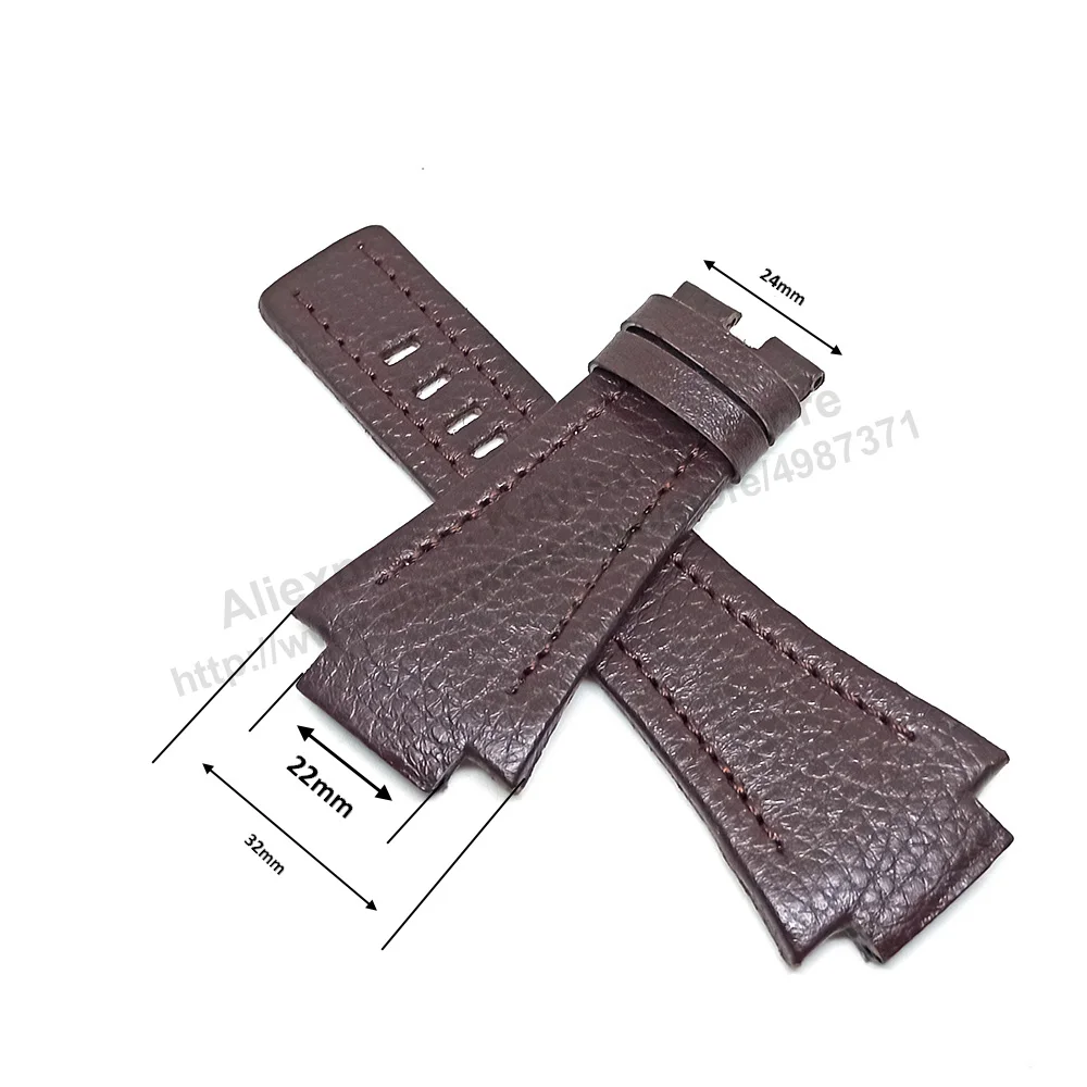 

Diesel DZ4174 Fits with 22mm Handmade Brown Genuine Leather Replacement Watch Band Strap