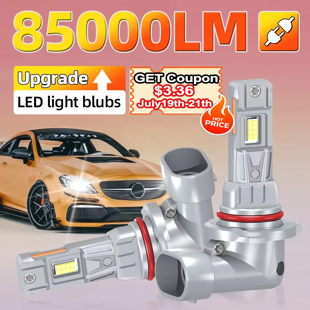 

85000LM HB3 LED Car Front Light Blubs Canbus H1 H4 H7 H11 HB4 HIR2 CSP High Low Beam Headlamps 250W Turbo Auto Fog Lamps 6000K