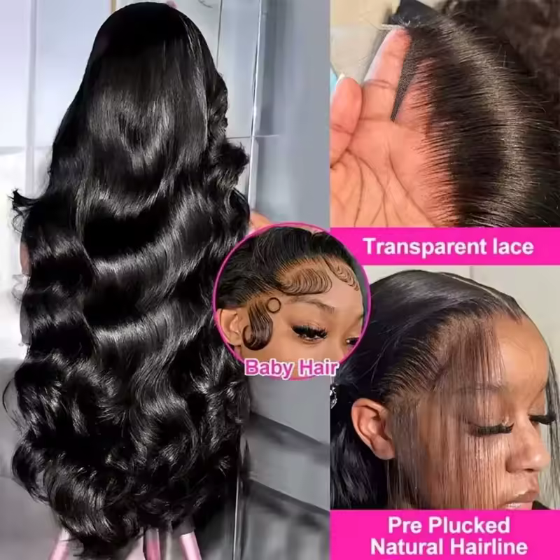 300 Density 30 36 Inch Body Wave Lace Frontal Human Hair Wigs 13x6 13x4 Remy Transparent 5x5 Glueless Wig Lace Front Wig - Image 4