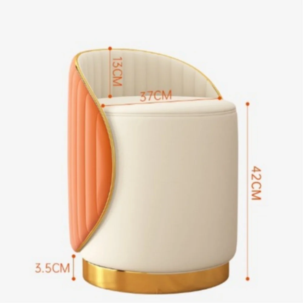 Light Luxury Makeup Chair Bedroom Internet Celebrity Backrest Female Designer Style Simple Nail Art Rotatable