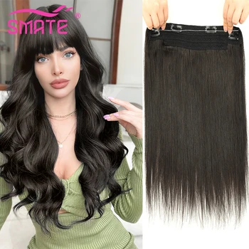여성용 헤일로 헤어 익스텐션, 인모 스트레이트 헤일로 클립, 레미 헤어 익스텐션, 원피스 인비저블 와이어 헤어 익스텐션, 100%