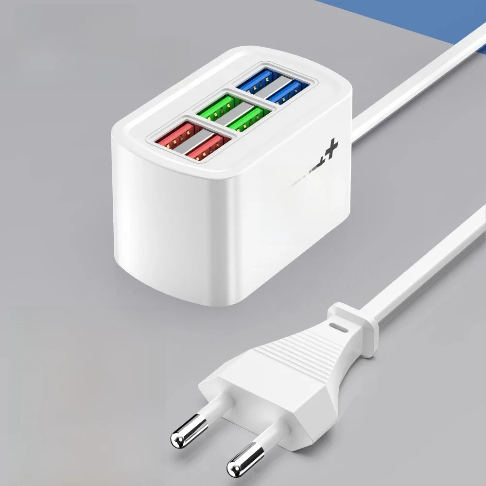 Snelle USB-oplader 6 in 1 Stekkerdoos Desktop-laadstation Snel opladen 1 m snoer USB HUB-adapteraansluiting voor iPhone 16 Home - afbeelding 2