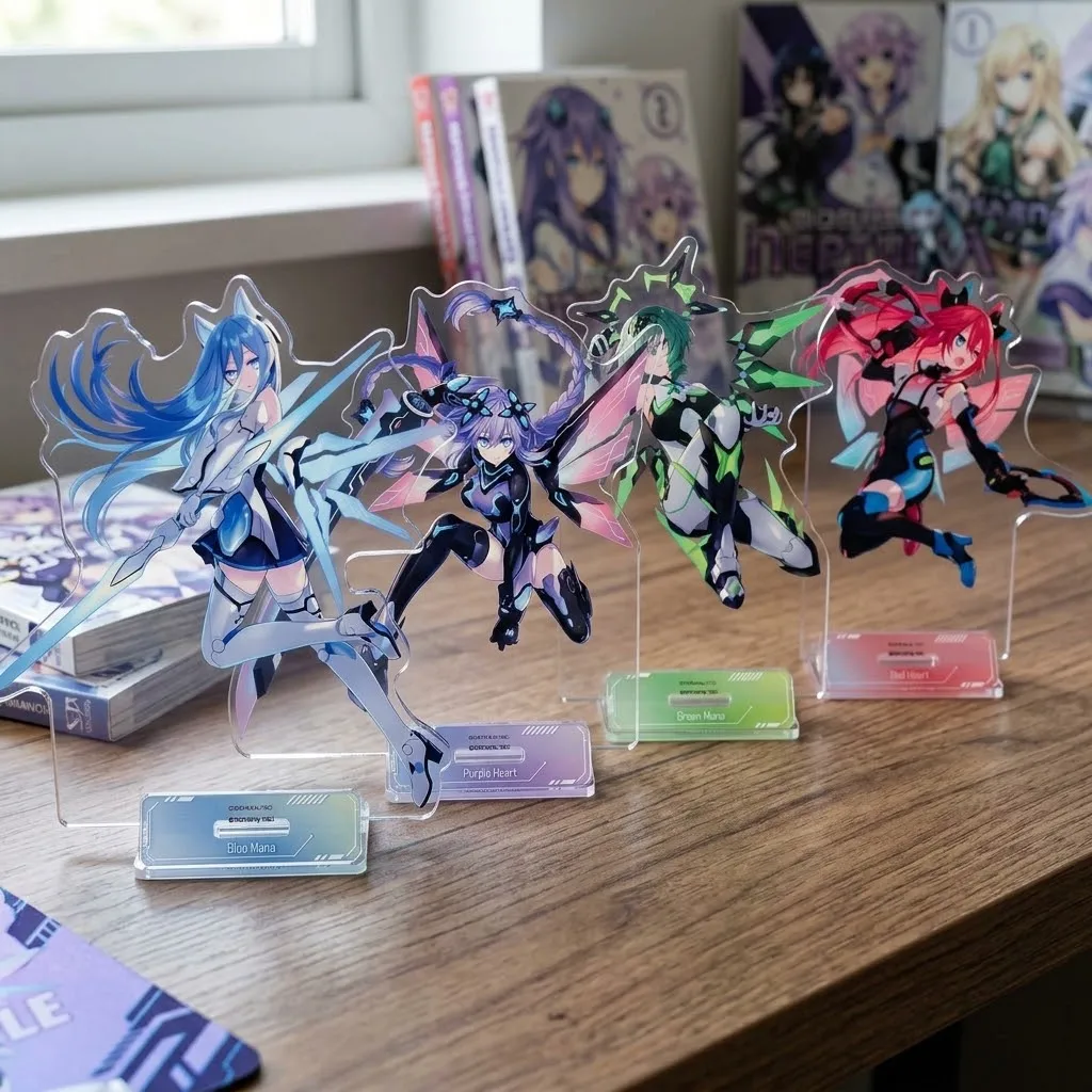 Figura de acrílico do anime Hyperdimension Neptunia Unlimited, 15 cm, para decoração de quarto de otaku, mesa de trabalho, presente, chaveiro.