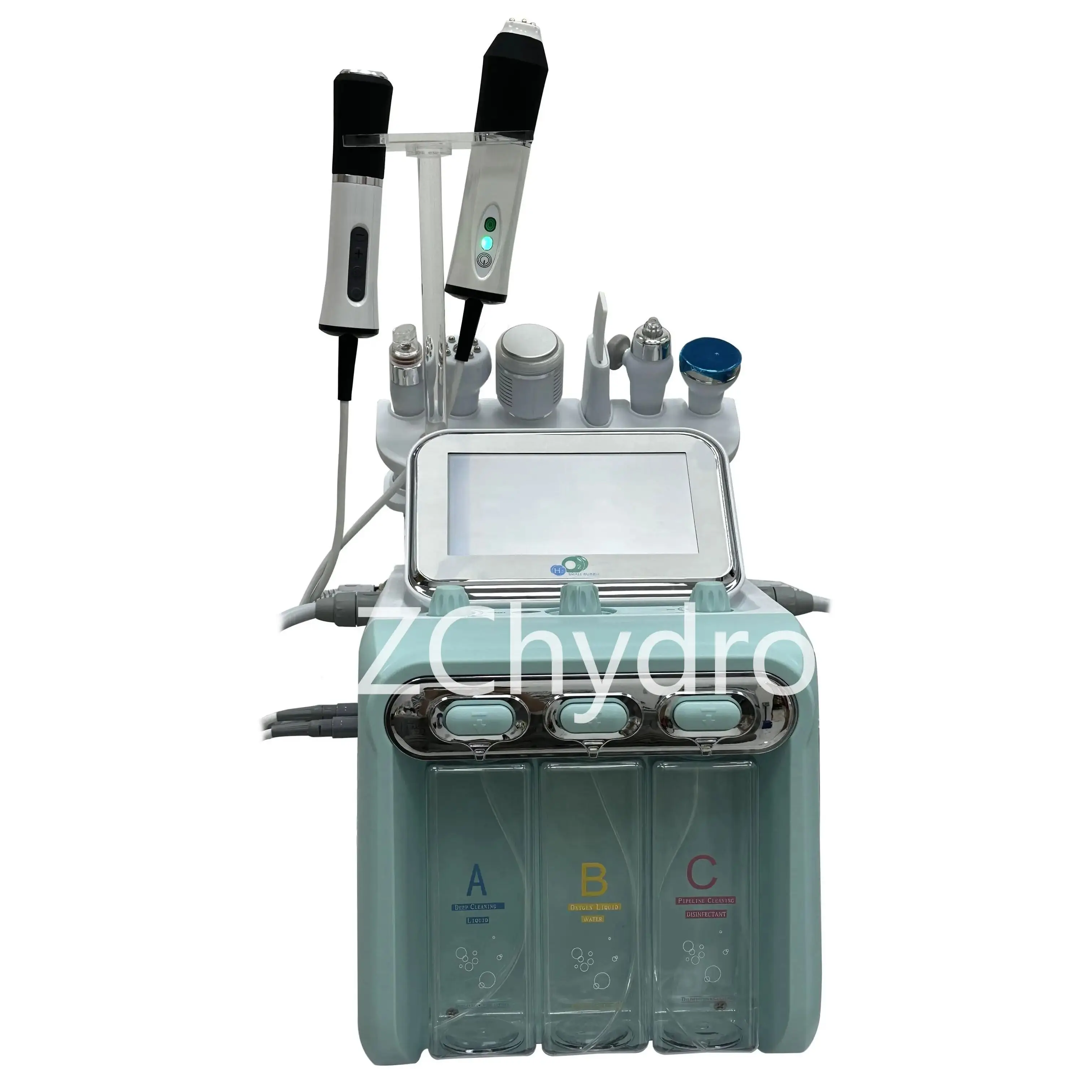 hydra blackhead removal facial and co2 small bubble Hydra Dermabrasion machine with led mask 2 in 1 for skin care spa