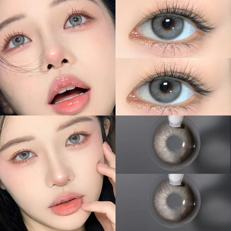 Mill Creek Color Contact LensesPurple Colored Lenses Big Diameter Blue Color Contact Lenses for Eyes Pupils With Myopia 0~8.00