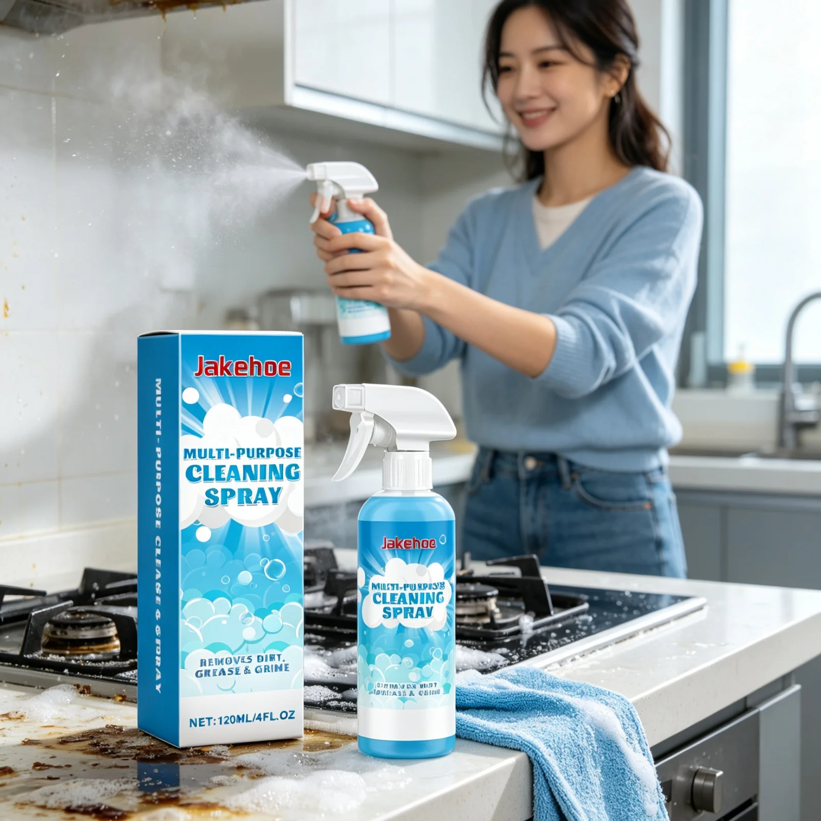 Jakehoe Multi Purpose Cleaner Remove Stubborn Dirt Residue Free Restore Brightness Protect Furniture Finish Household Cleaner