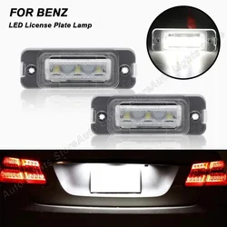 For Benz ML-Class W163 W164 GL-Class X164 R-Class W251 Petrol Version 2PCS LED Number Plate Lights No Error License Plate Lamps