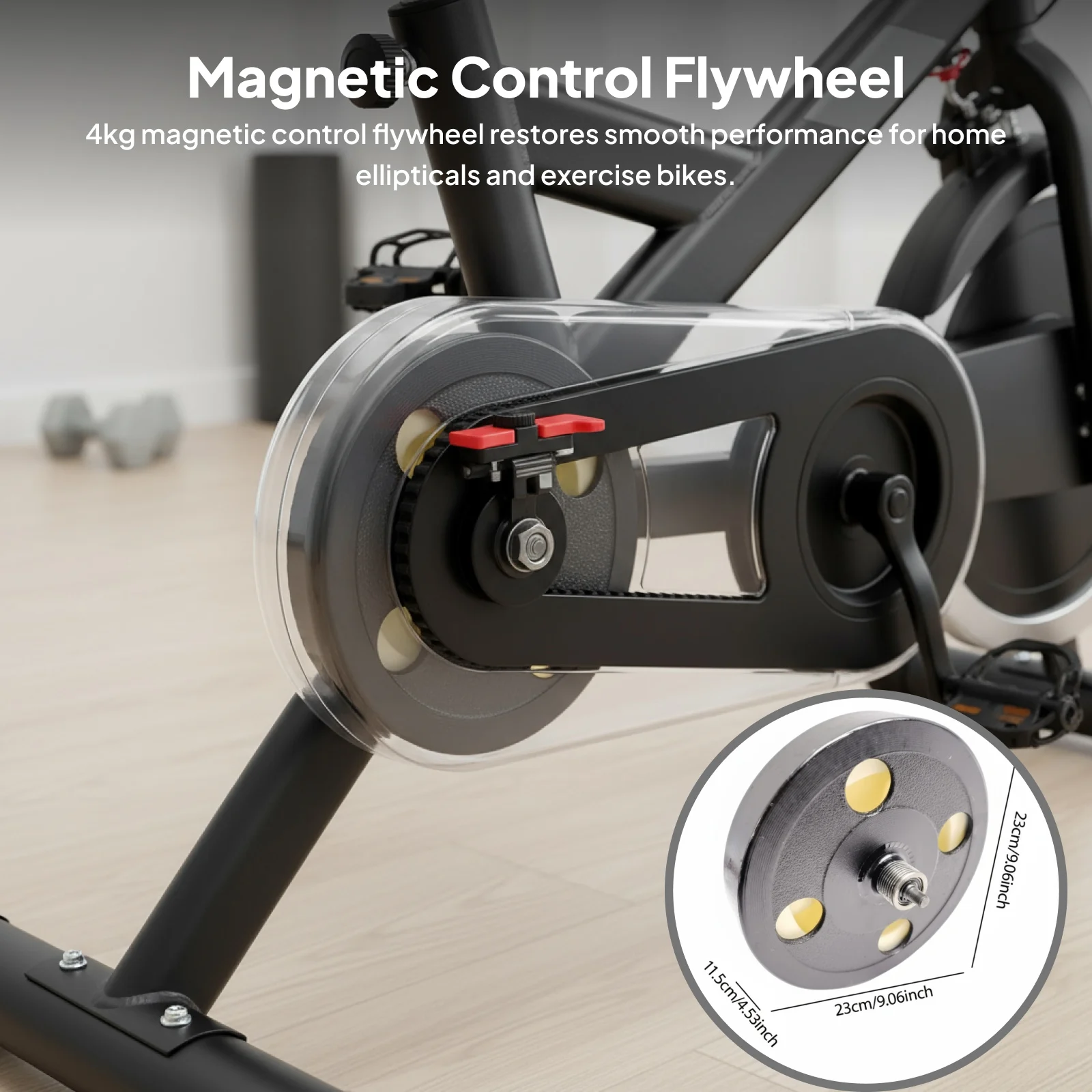 

4Kg Magnetic Control Flywheel Magnetic Resistance Brake Mechanism Elliptical Machines Repair Accessories for Strength Workout