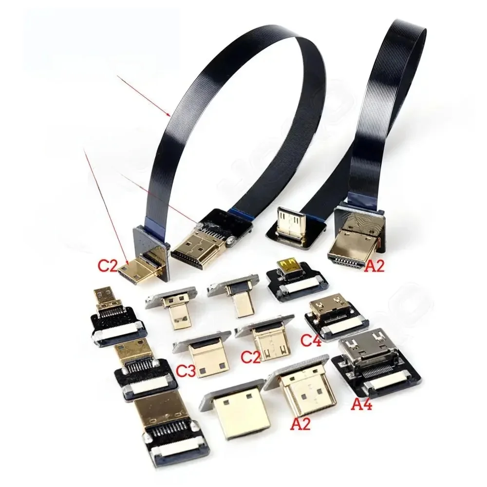 Kabel FPV zgodny z HDMI Micro/Mini HD-90 stopni Adapter FPC Ribbon Flat Pitch 20pin do projektora telewizyjnego Multicopter Antena Photog — zdjęcie 2
