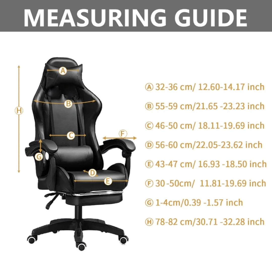 3pcs Spliced Color E-sports Gaming Chair Covers Household Office Dust-proof Anti Scratch Computer Seat Cases With Armrest Cov