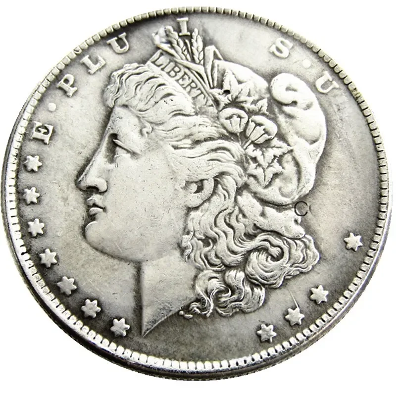 Pièce de copie de Dollar Morgan US 1878-CC plaquée argent