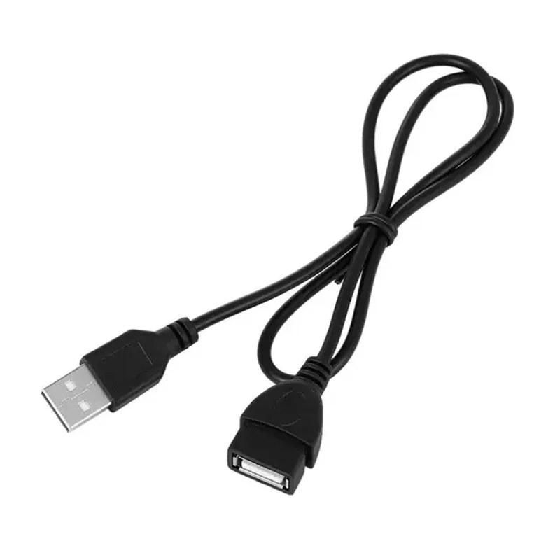 Câble d'extension USB mâle à femelle de 0.6m, cordon d'extension de chargeur de synchronisation de données, ligne de Transmission de données pour affichage de projecteur, imprimante PC