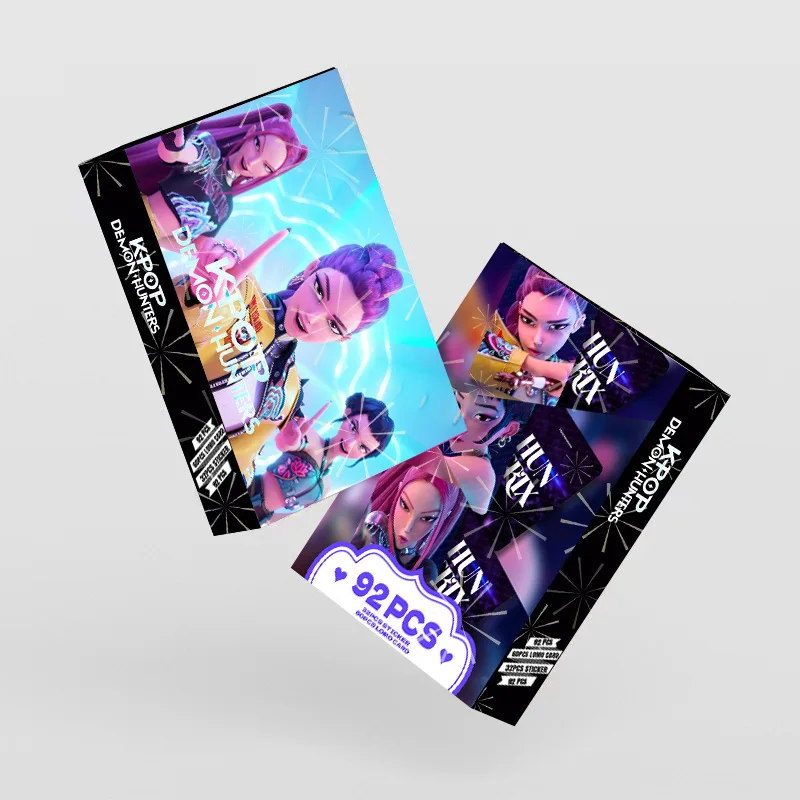 92 stks K-POP Demon Hunters HUNTR/X Girl Group LOMO-kaarten - Dubbelzijdige HD-fotocollectie, Anime Trading Game Collectibles, Fan