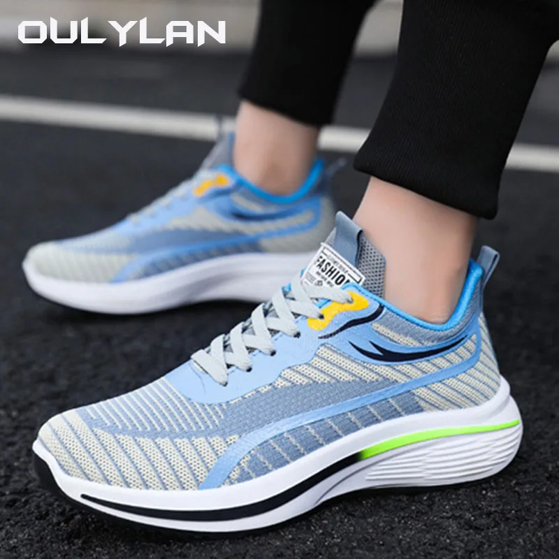 New Casual Men Knit Casual Walking Shoes Breathable Trendy Sneakers Original Light Shock Absorption Male Tennis Shoes