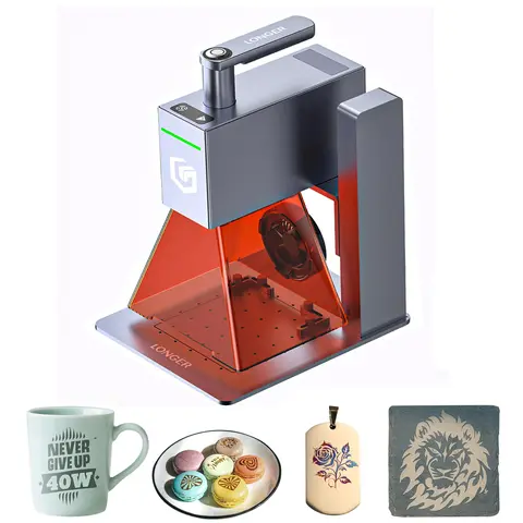 LONGER Portable Laser Engraver 6W 12W Handheld Laser Engraving Machine for Wood Acrylic Leather Metal DIY Crafts Gifts LightBurn LaserGRBL Compatible