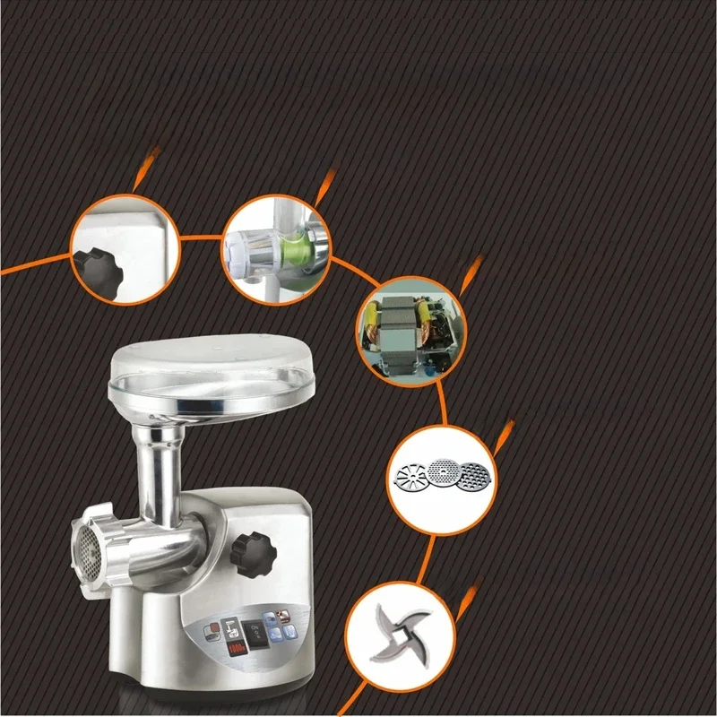 Mini Electric Meat Grinder 3000W Max Powerful Meat Grinder Electric Sausage Syringe Food Processor Home Sausage Stuffer