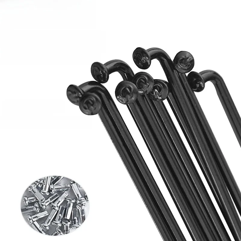AliExpress NONE 36pcs Mountain / Road Bicycle Steel Spokes 14G/14K J bend  45#Steel Spokes black Color 133-300mm Bicycle spokes  ﻿